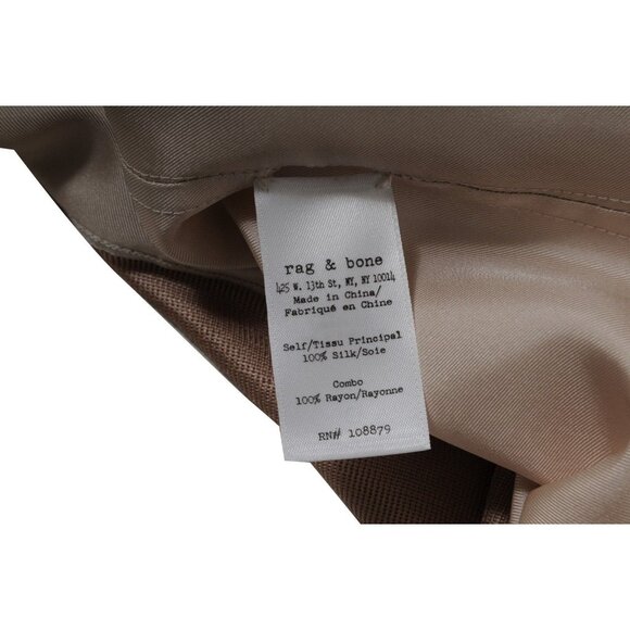 Rag & Bone Womens V Neck Tank Top Large Light Brown Silk Sleeveless - Picture 8 of 8